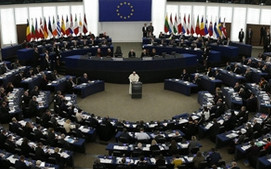 Papst Franziskus vor dem Europa-Parlament